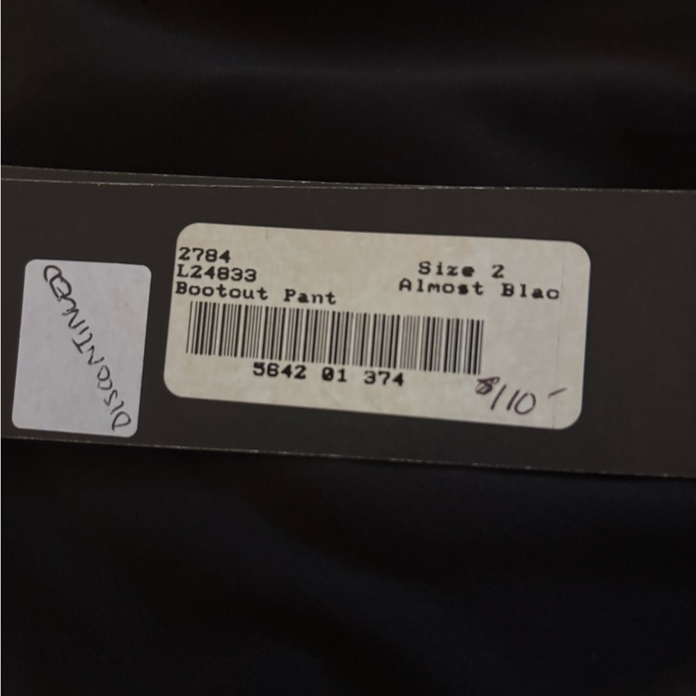 Sympli Elegant Black size 2 almost black slim bootcut Pants - Picture 5 of 5